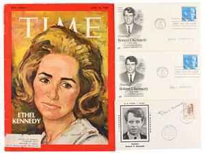 Lot #90 Ethel Kennedy Group of (4) Signed Items - Image 1