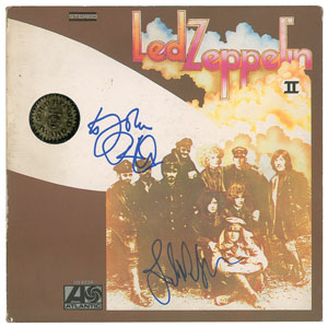 Lot #6030  Led Zeppelin: Plant and Jones Signed