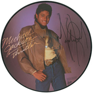 Lot #6343 Michael Jackson Signed Picture Disc