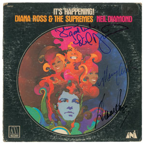 Lot #6165 Neil Diamond and the Supremes Signed Album - Image 1