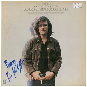 Lot #6265 Kris Kristofferson Signed Album - Image 1