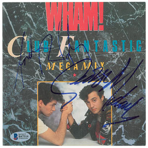 Lot #6369  Wham! Signed 45 RPM Record - Image 1