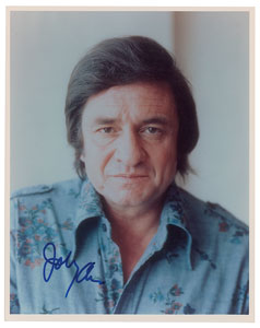 Lot #6162 Johnny Cash Signed Photograph