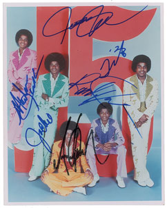 Lot #6256  Jackson Five Signed Photograph