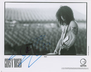 Lot #6019  Guns N' Roses: Slash Signed Photograph - Image 1