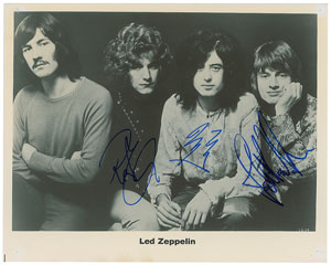 Lot #6028  Led Zeppelin Signed Photograph