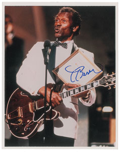 Lot #6410 Chuck Berry Signed Photograph - Image 1