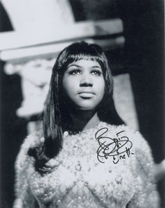 Lot #6419 Aretha Franklin Signed Photograph - Image 1