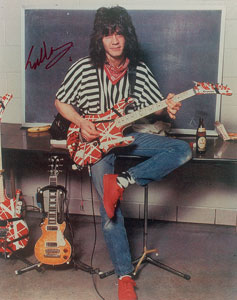 Lot #6042 Eddie Van Halen Signed Photograph