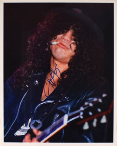 Lot #6020  Guns N' Roses: Slash Signed Photograph - Image 1