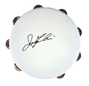Lot #6423 Jerry Lee Lewis Signed Tambourine - Image 1