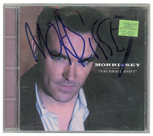 Lot #6355  Morrissey Signed CD