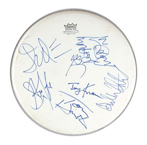 Lot #6012  Aerosmith Signed Drum Head