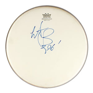 Lot #6002  Rolling Stones: Charlie Watts Signed Drum Head - Image 1