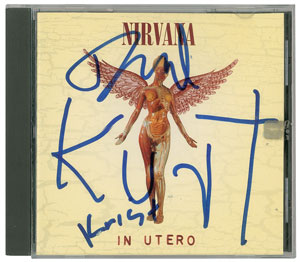 Lot #6384  Nirvana Signed CD