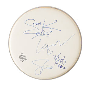 Lot #6371  Alice in Chains Signed Drum Head