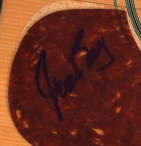 Lot #6050 Joan Baez Signed Guitar - Image 2