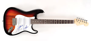 Lot #6060 Eric Clapton and Jeff Beck Signed Guitar - Image 1