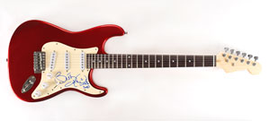 Lot #6081 Aretha Franklin Signed Guitar - Image 1