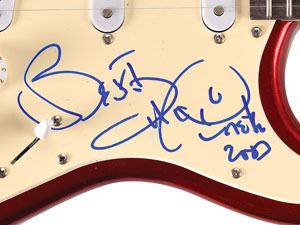 Lot #6081 Aretha Franklin Signed Guitar - Image 2