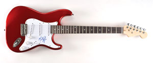 Lot #6103  Meat Loaf Signed Guitar - Image 1