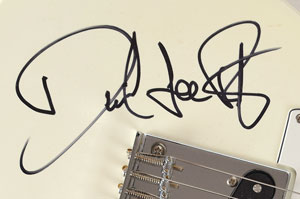 Lot #6136 Eddie Van Halen and David Lee Roth Signed Guitar - Image 2