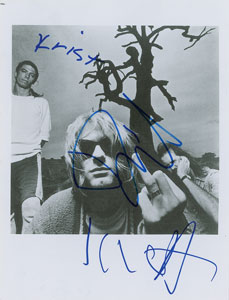 Lot #6386  Nirvana Signed Photograph - Image 1