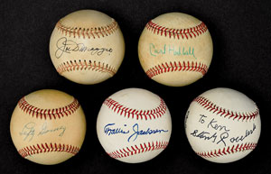 Lot #931  Baseball Hall of Famers - Image 1