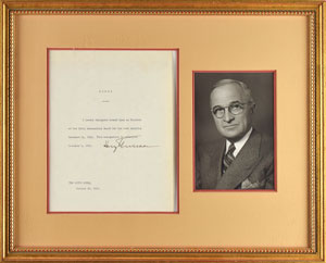 Lot #43 Harry S. Truman - Image 1