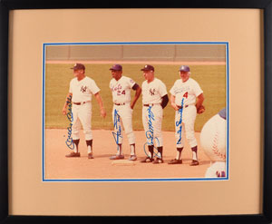 Lot #968  Mantle, Mays, DiMaggio, and Snider - Image 1