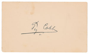Lot #930 Ty Cobb - Image 1