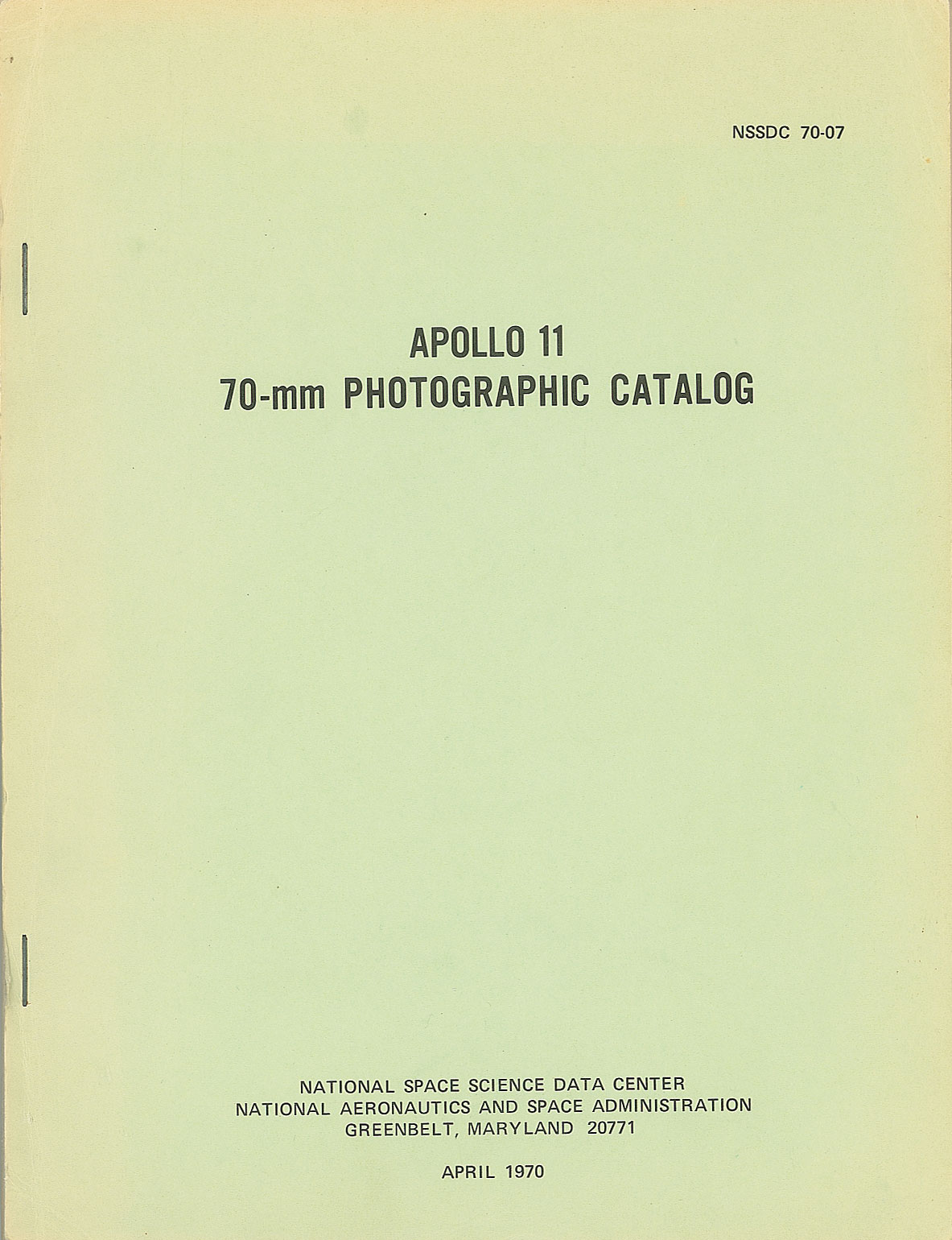Lot #8188  Apollo 11 70mm Photographic Catalog