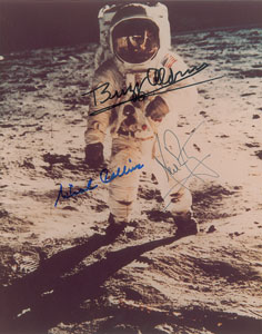 Lot #8231  Apollo 11 Signed Photograph