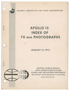 Lot #8319  Apollo 15 Lunar Trajectory Notes and Index of Photographs - Image 2