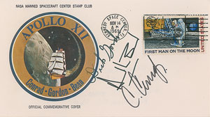 Lot #8297 Alan Bean's Apollo 12 Signed 'Type 2' Insurance Cover - Image 1