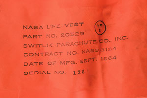 Lot #8083 Gus Grissom's Flown Gemini 3 Recovery Life Vest - Image 17