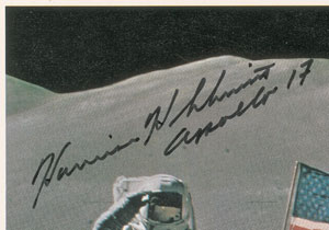 Lot #8501 Harrison Schmitt Signed Photograph - Image 2