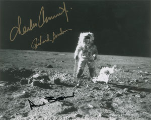 Lot #8410  Apollo 12 Signed Photograph - Image 1