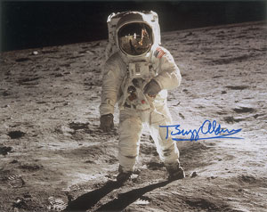 Lot #8380 Buzz Aldrin Signed Photograph