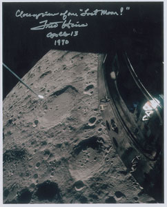 Lot #8439 Fred Haise Signed Photograph