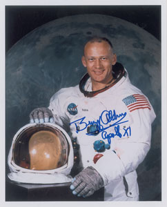 Lot #8383 Buzz Aldrin Signed Photograph - Image 1