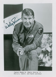 Lot #8071 Wally Schirra Signed Photographs