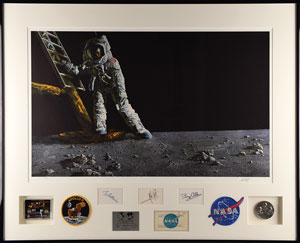 Lot #8229  Apollo 11 Signature and Artifact