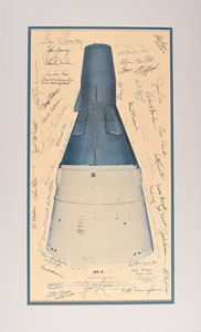 Lot #8073  Astronaut Multi-Signed Gemini Capsule Print
