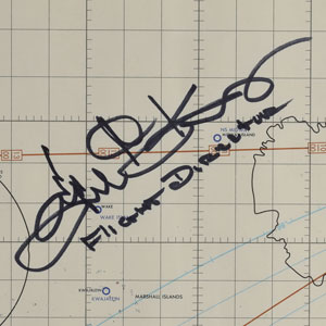 Lot #8305  Apollo 13 Signed Earth Orbit Chart - Image 3