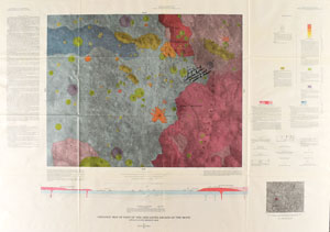Lot #8335 Charlie Duke Signed Lunar Map - Image 1