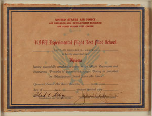 Lot #8153 Ed White's USAF Test Pilot Diploma and Class Photo - Image 3