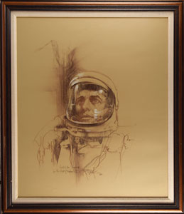 Lot #8547 Bob Peak Original Sketch of Alan Shepard - Image 1