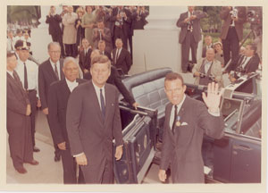 Lot #8056 John F. Kennedy and Gordon Cooper Original Photograph - Image 1