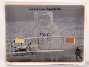 Lot #8191  Apollo 11 and Wright Flyer Artifact Display - Image 2
